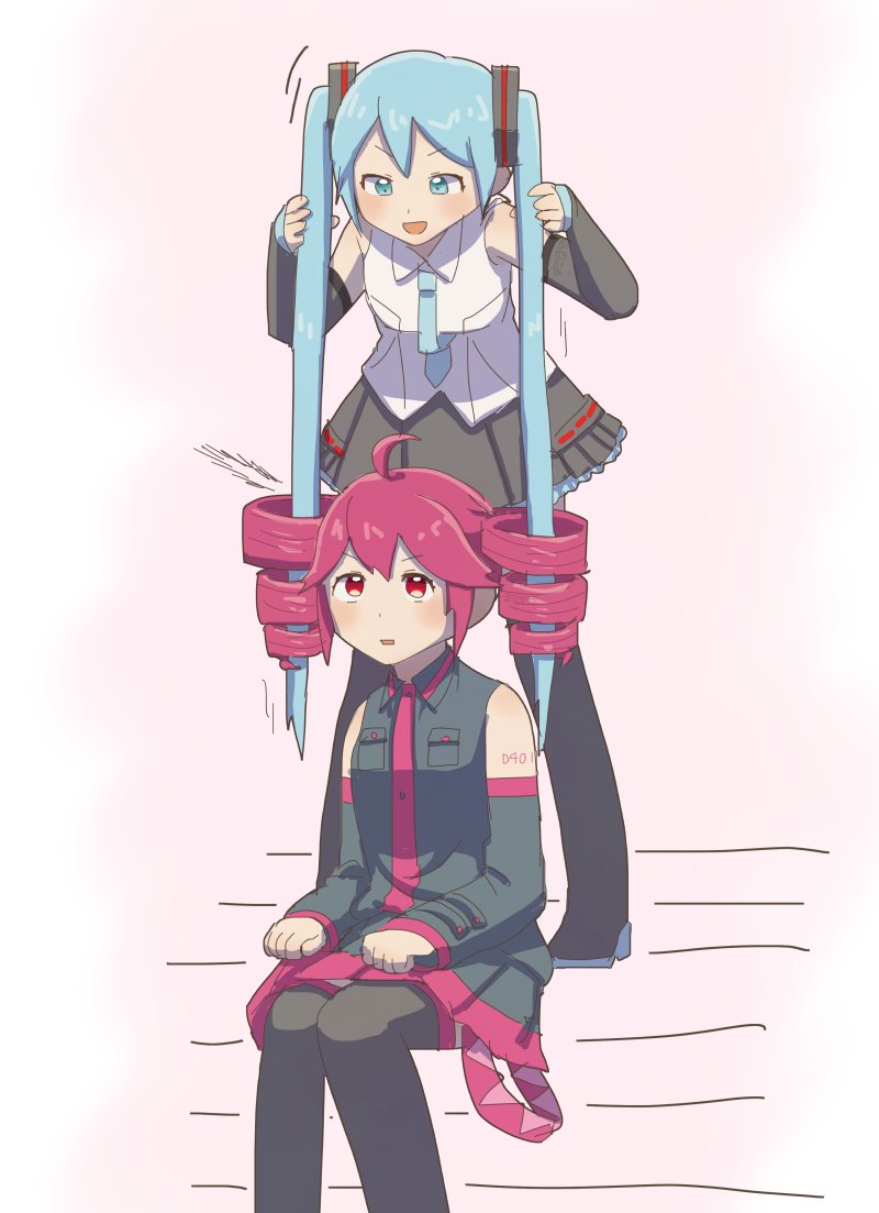 hatsune miku and kasane teto (vocaloid and 1 more) drawn by matsu_shimatsuki