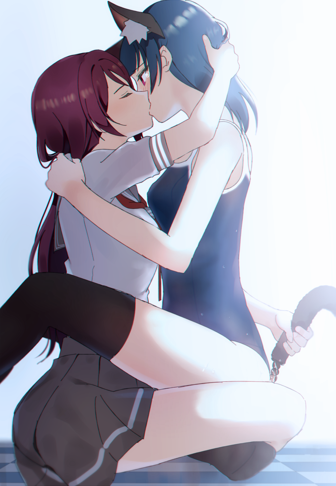 tsushima yoshiko and sakurauchi riko (love live! and 1 more) drawn by sellel