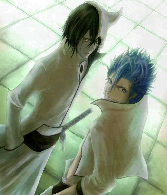 grimmjow jaegerjaquez and ulquiorra cifer (bleach) drawn by maboroshi