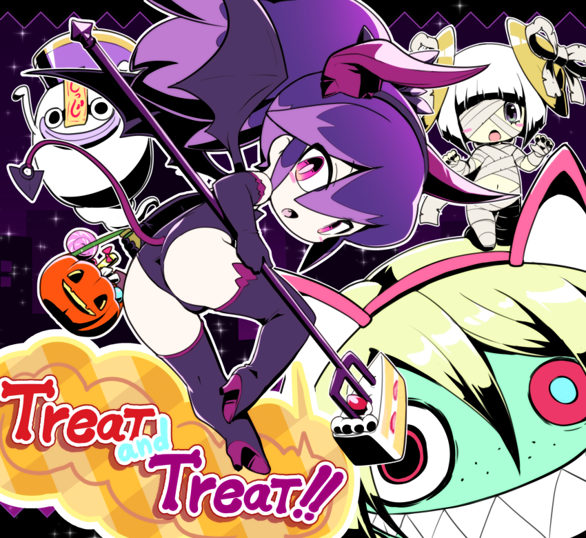 hyakkihime, doubyoushi, and betty-san (youkai watch and 1 more) drawn by nollety