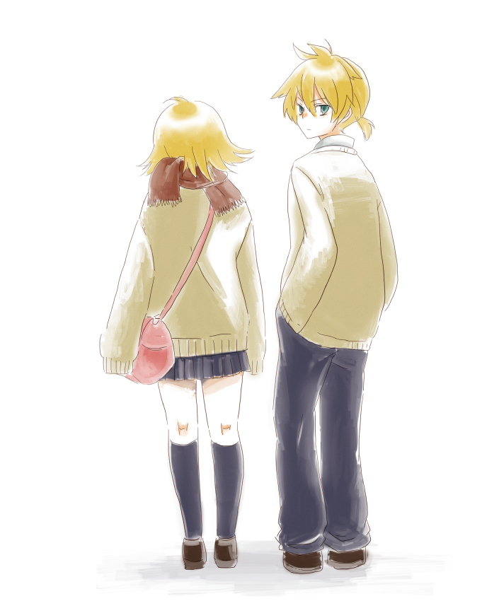 kagamine rin and kagamine len (vocaloid) drawn by mirai_(kiichigo3)