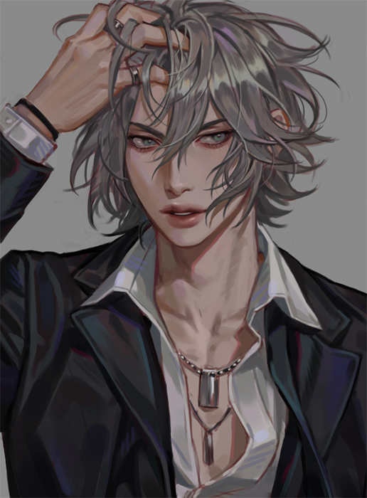 gokudera hayato (katekyo hitman reborn!) drawn by zero_q_0q