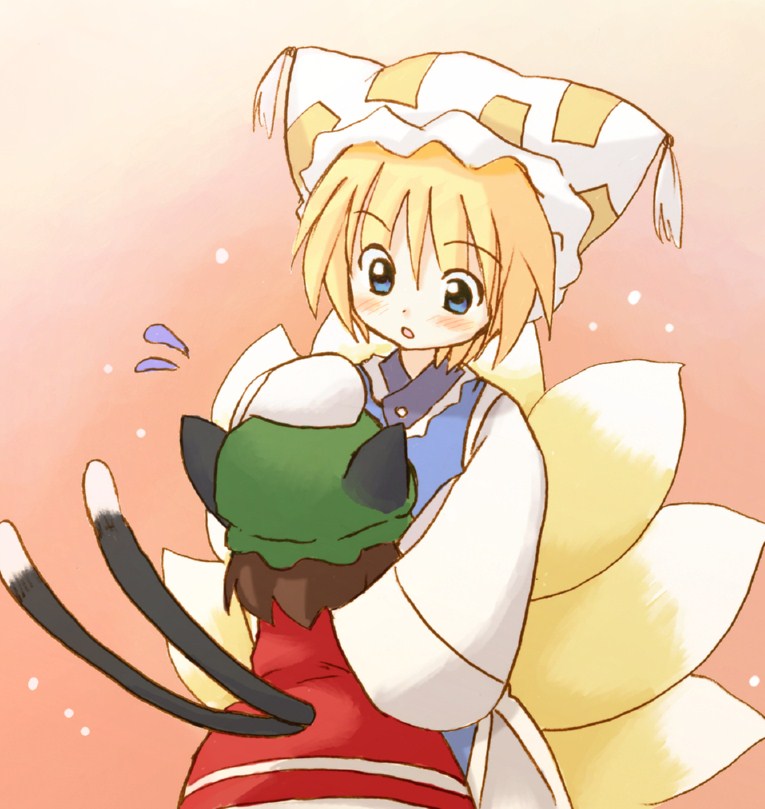 yakumo ran and chen (touhou) drawn by eijima_moko