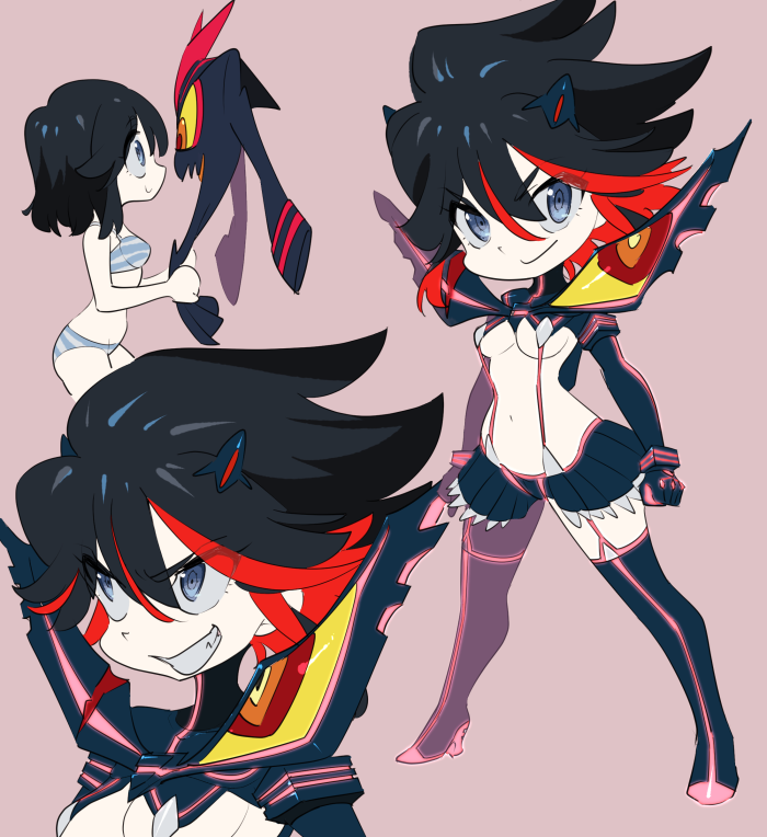 matoi ryuuko and senketsu (kill la kill) drawn by hinshi_(user_xgtg4234)