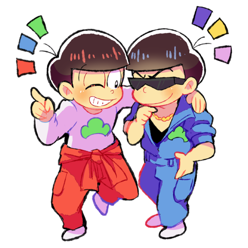 matsuno osomatsu and matsuno karamatsu (osomatsu and 1 more) drawn by sachidraws