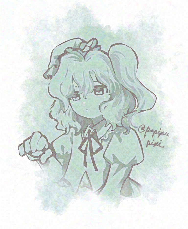 purple-haired oekaki girl (touhou and 1 more) drawn by papipu_pipi