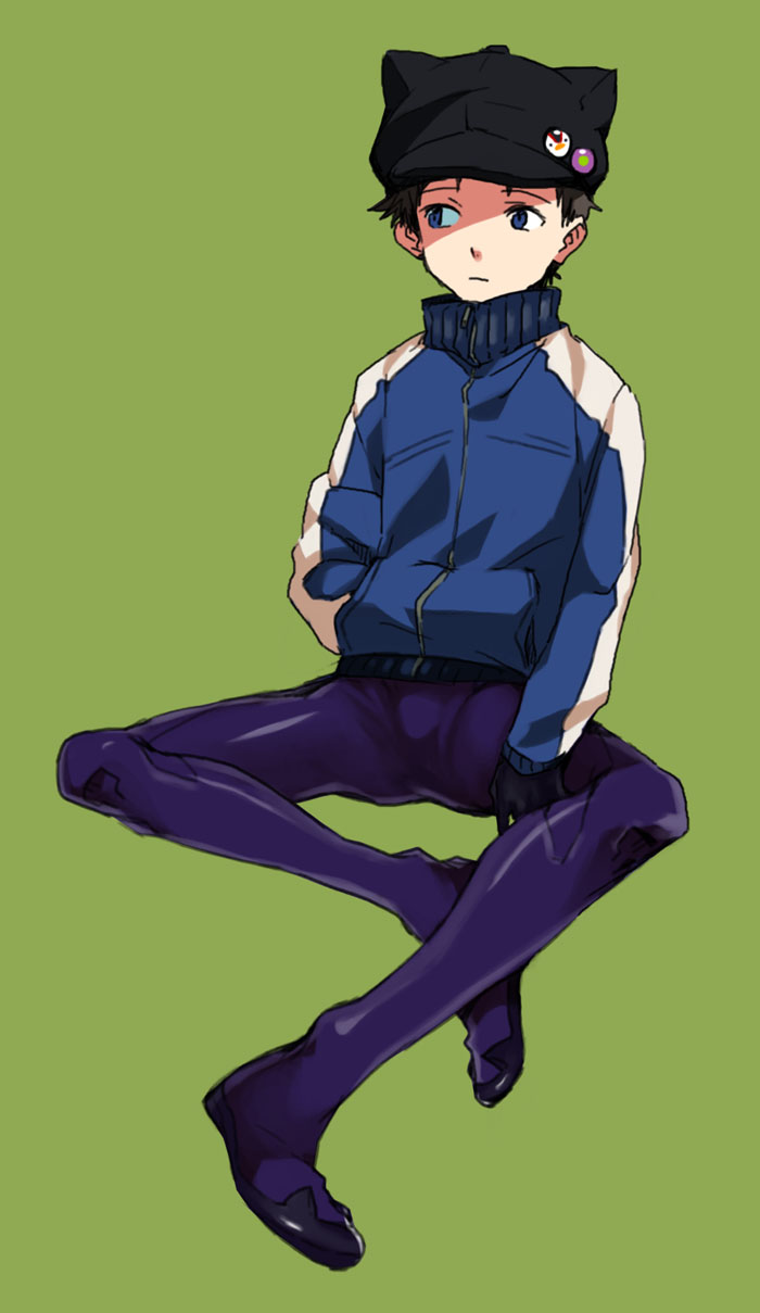 ikari shinji (neon genesis evangelion and 2 more) drawn by hosaka_dx