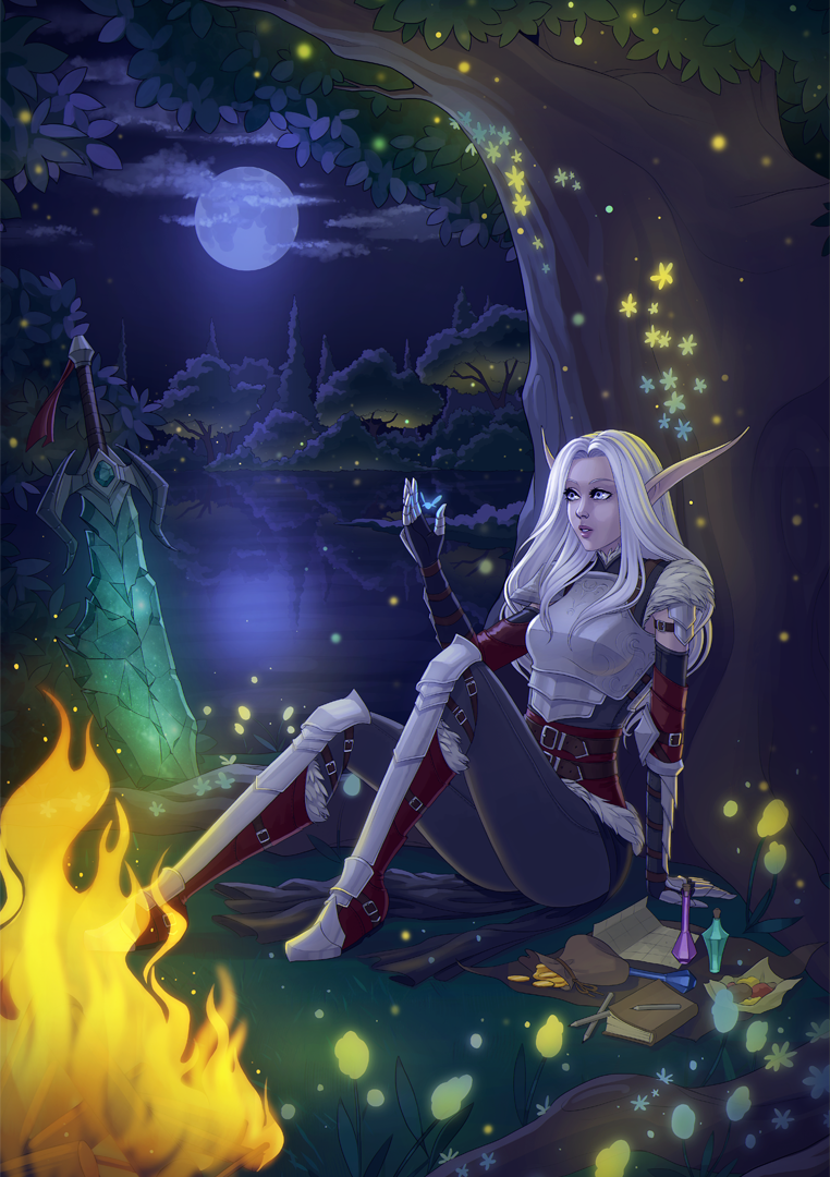 player character (warcraft and 1 more) drawn by sienna_artwork