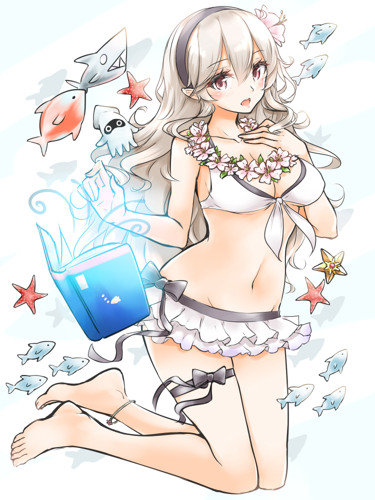 female corrin, staryu, and blooper (pokemon and 4 more) drawn by geckolion