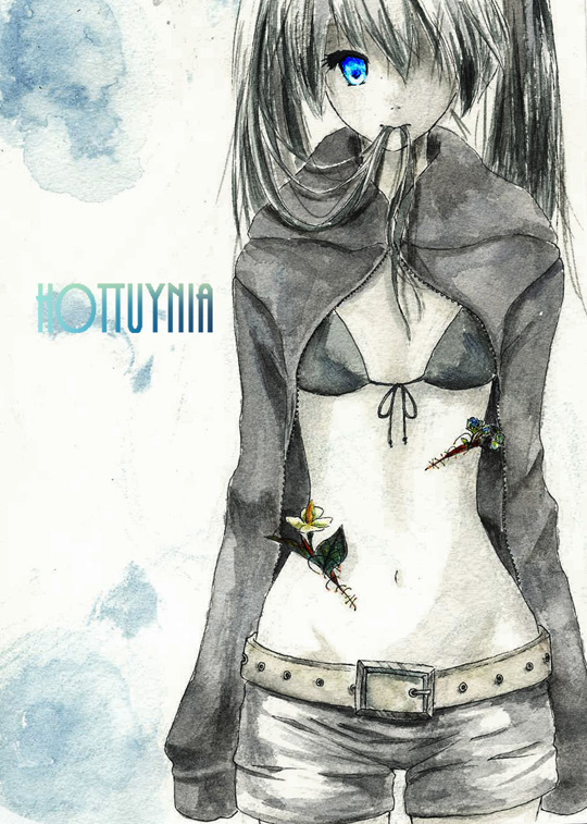 black rock shooter (black rock shooter) drawn by hantoumei_namako