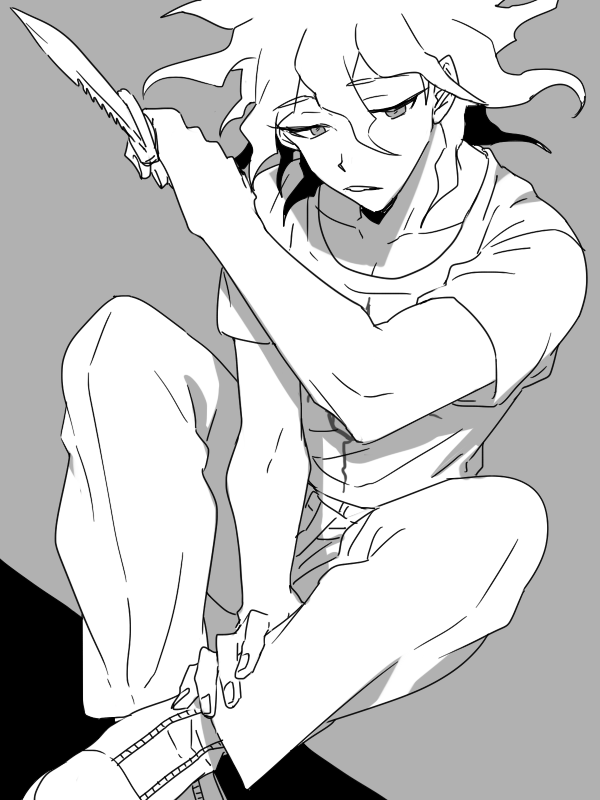komaeda nagito (danganronpa and 1 more) drawn by uurin