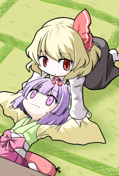 rumia and hieda no akyuu (touhou) drawn by aratami_isse
