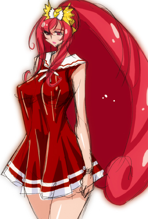 madoka aguri and cure ace (precure and 1 more) drawn by raisuta