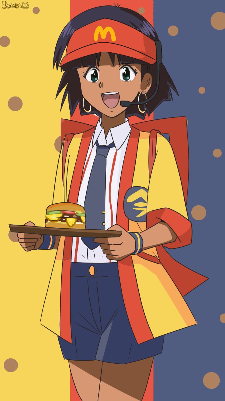 nadia la arwall and imadake dabuchi tabemi (mcdonald's and 1 more) drawn by bambi2000line