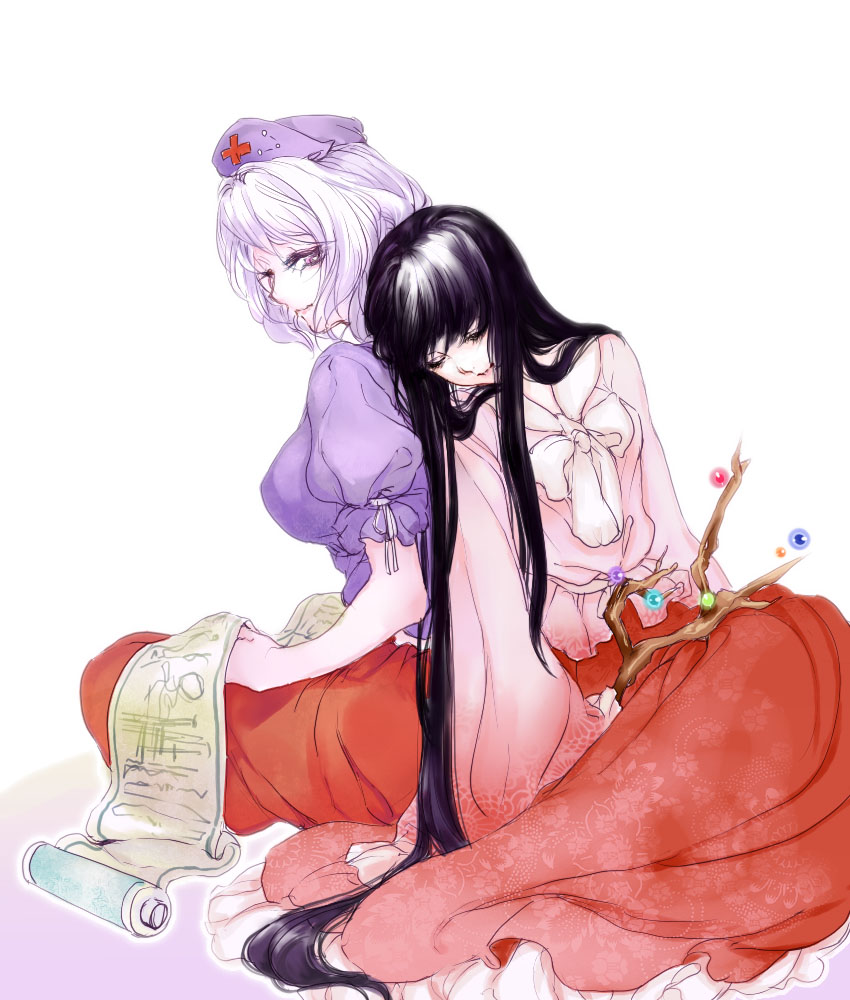 houraisan kaguya and yagokoro eirin (touhou) drawn by tama_(moonriders)