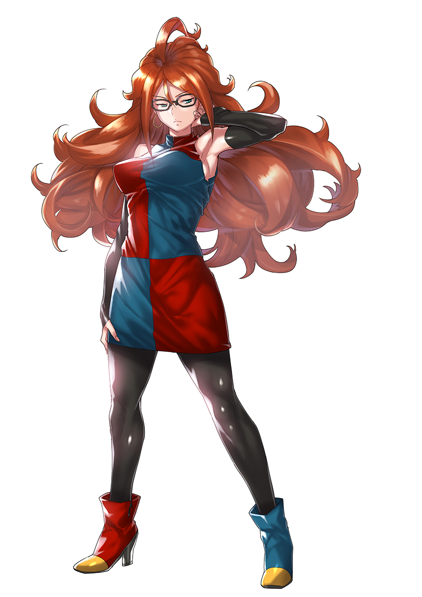 android 21 (dragon ball and 1 more) drawn by hamushima