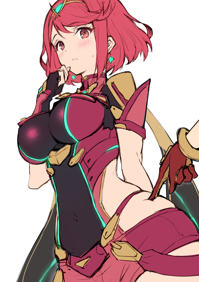 pyra and rex (xenoblade chronicles and 1 more) drawn by haoni