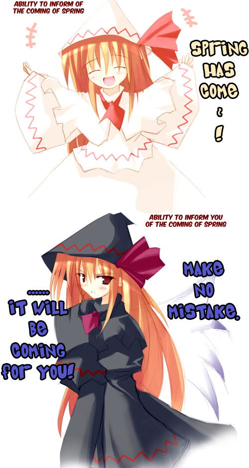 lily white and lily black (touhou) drawn by seo_tatsuya
