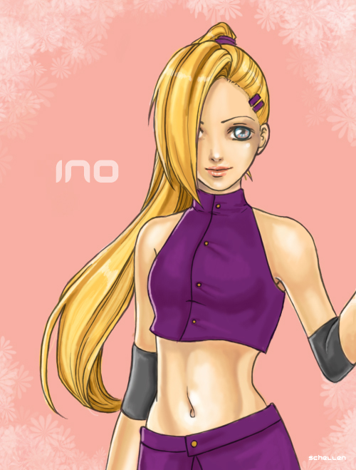 yamanaka ino (naruto and 1 more) drawn by schellen