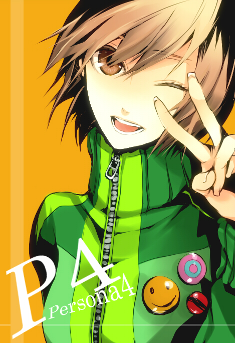 satonaka chie (persona and 1 more) drawn by macco