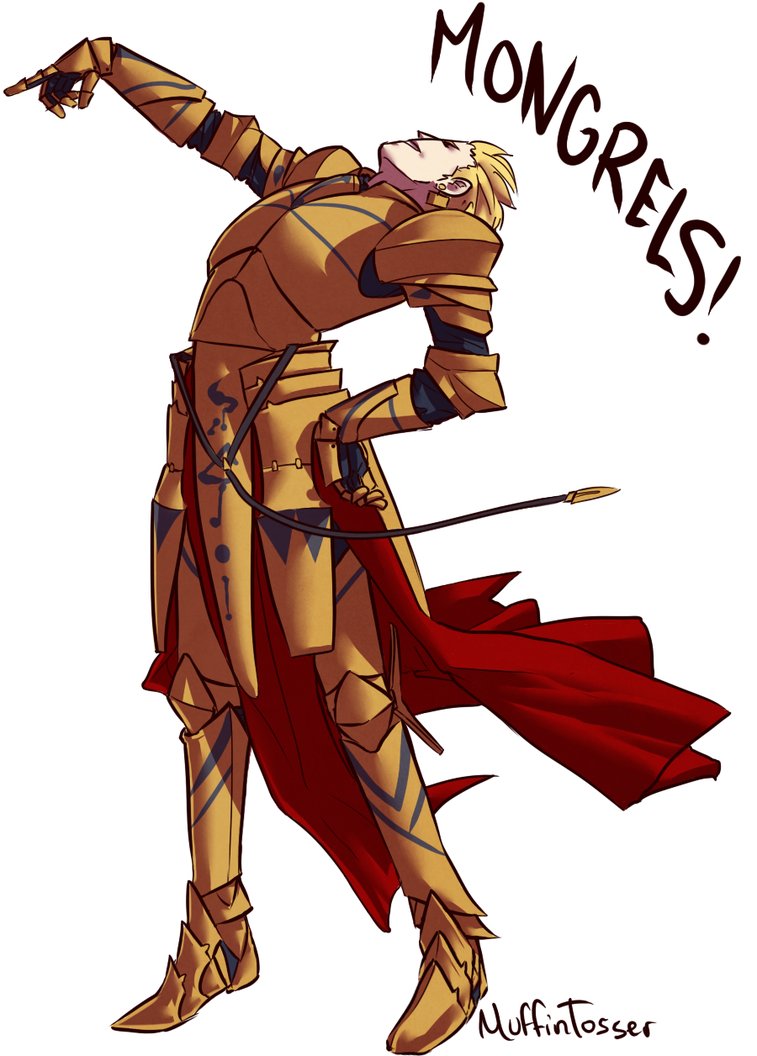 gilgamesh and boa hancock (fate and 3 more) drawn by muffintosser