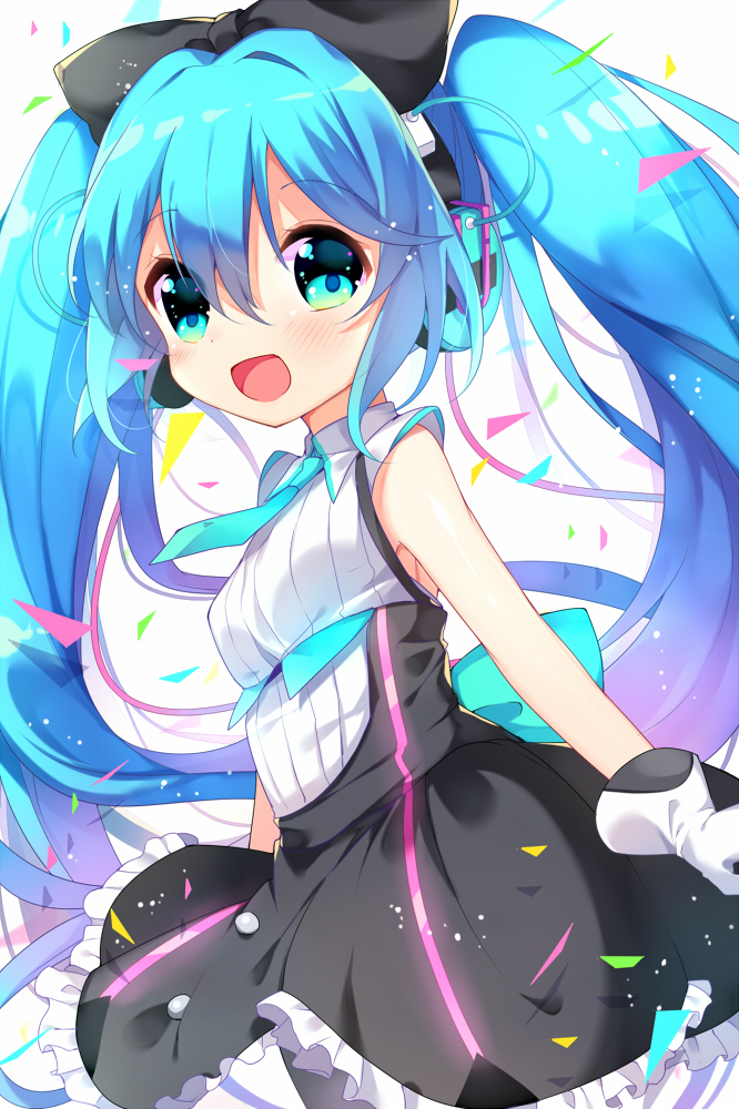 hatsune miku and magical mirai miku (vocaloid and 1 more) drawn by ikari_(aor3507)