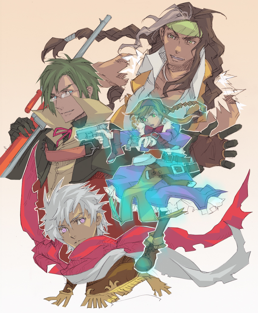 virginia maxwell, jet enduro, gallows carradine, and clive winslett (wild arms and 1 more) drawn by yuyo
