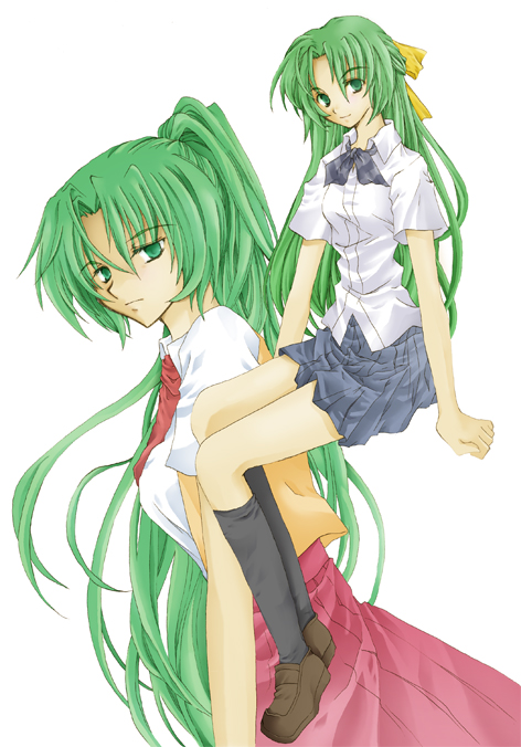 sonozaki mion and sonozaki shion (higurashi no naku koro ni) drawn by kawatsuki