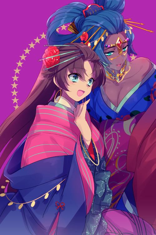 scheherazade and mata hari (fate and 1 more) drawn by echo_(circa)