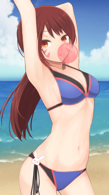 d.va (overwatch and 1 more) drawn by kyouya0514