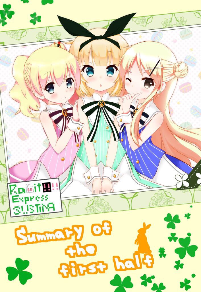 kirima syaro, kujou karen, and alice cartelet (gochuumon wa usagi desu ka? and 2 more) drawn by yasaka_(astray_l)