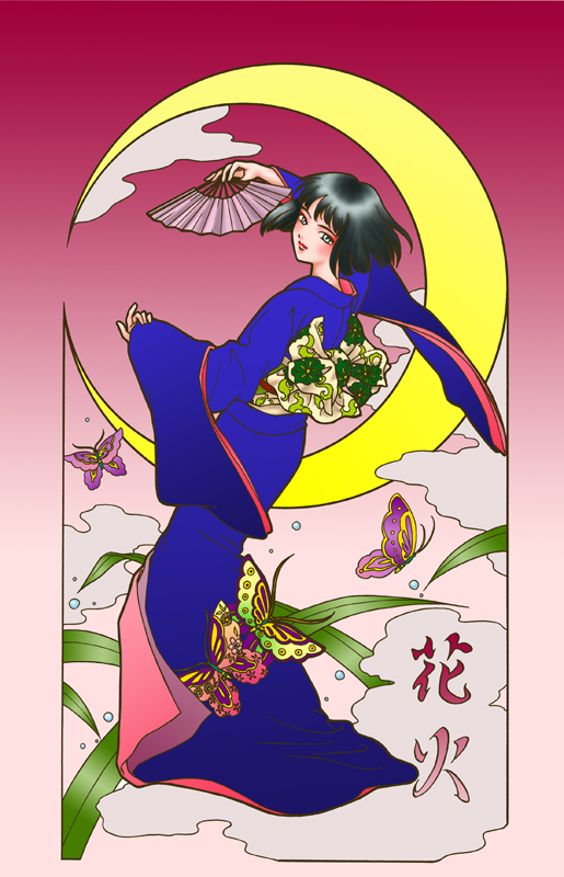 kitaooji hanabi (sakura taisen and 1 more) drawn by manatee-lettuce