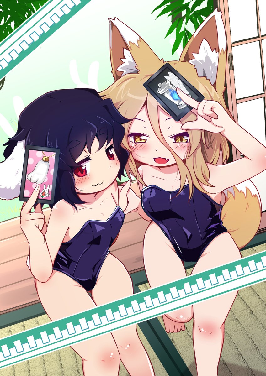 inaba tewi and kudamaki tsukasa (touhou) drawn by kanisawa_yuuki