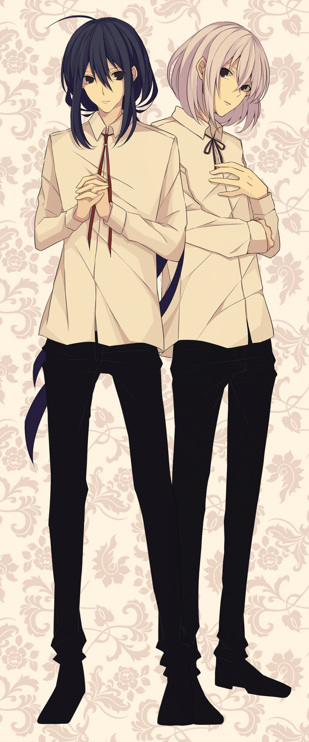 namazuo toushirou and honebami toushirou (touken ranbu) drawn by ama_azuma