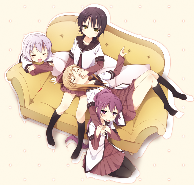 toshinou kyouko, funami yui, sugiura ayano, and ikeda chitose (yuruyuri) drawn by yume_no_owari