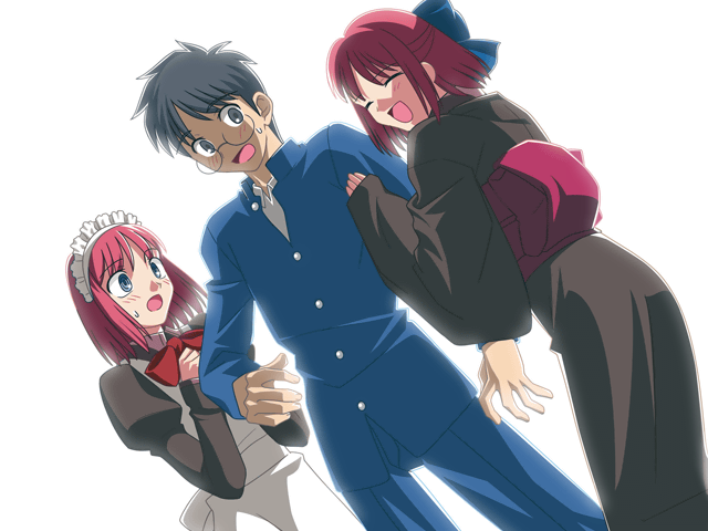kohaku, tohno shiki, and hisui (tsukihime and 1 more) drawn by takeuchi_takashi