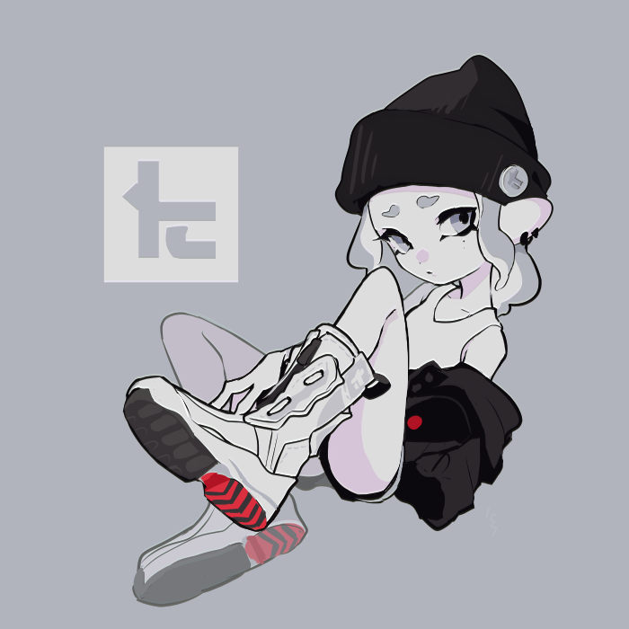 octoling player character and octoling girl (splatoon) drawn by imaikuy0