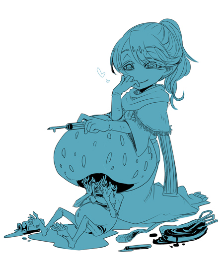 iosefka and small celestial emissary (bloodborne) drawn by murai_shinobu