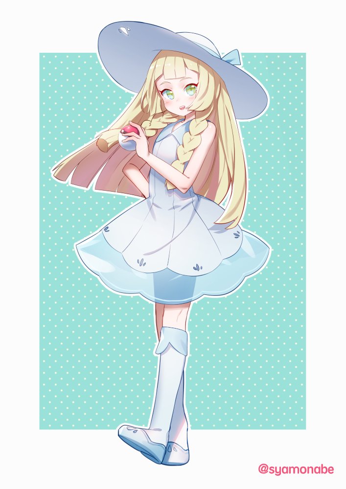 lillie (pokemon and 1 more) drawn by shamonabe