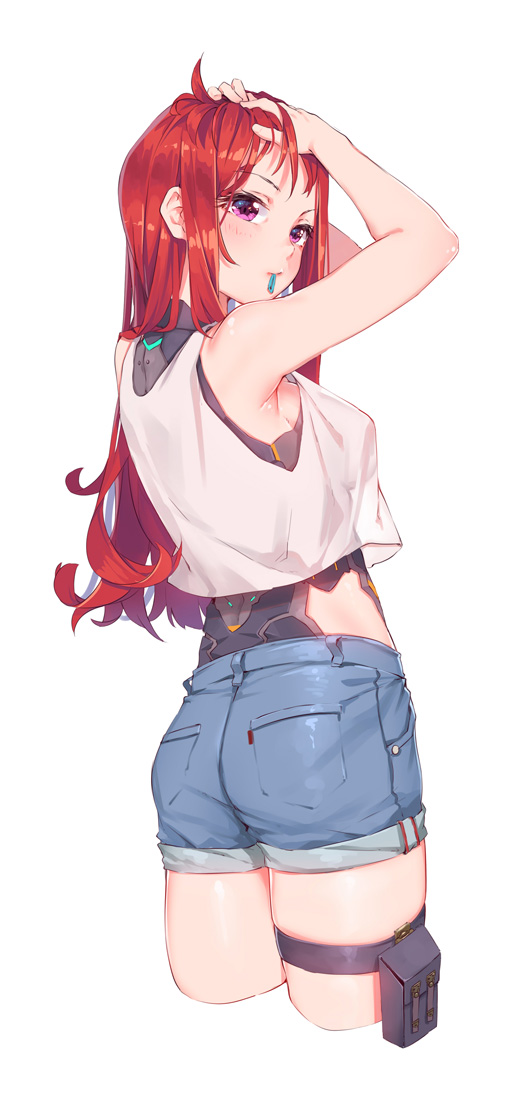 Long hair anime shorts curvy