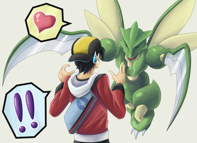 ethan and scyther (pokemon and 1 more) drawn by jouban_minato