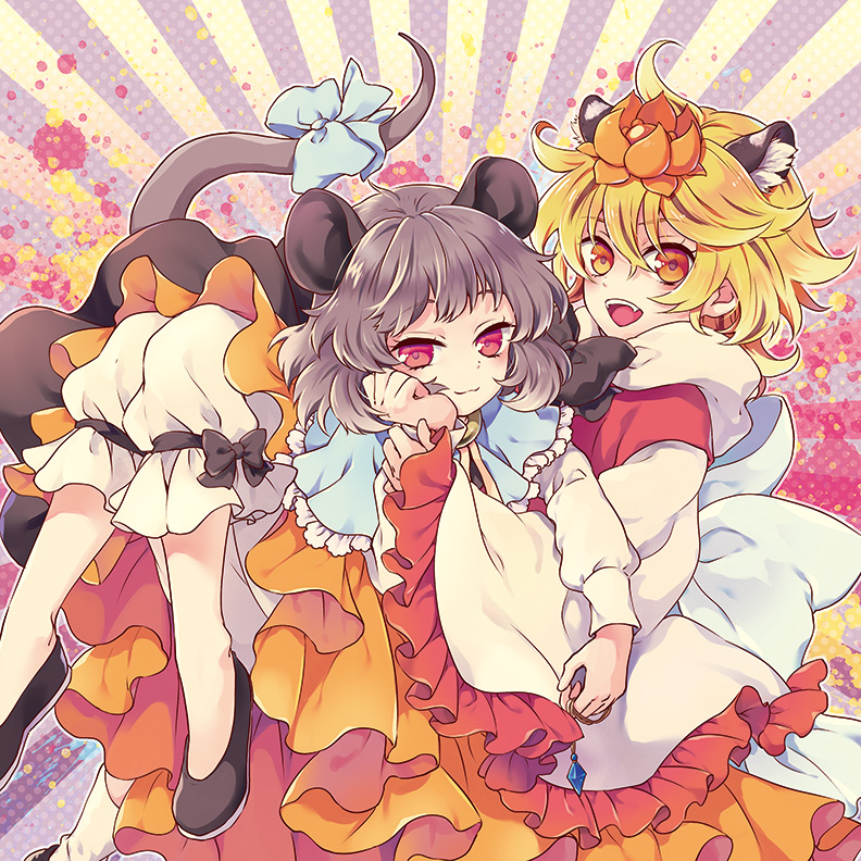 nazrin and toramaru shou (touhou) drawn by tomobe_kinuko