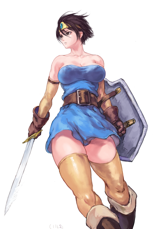 roto and heroine (dragon quest and 1 more) drawn by shu-mai
