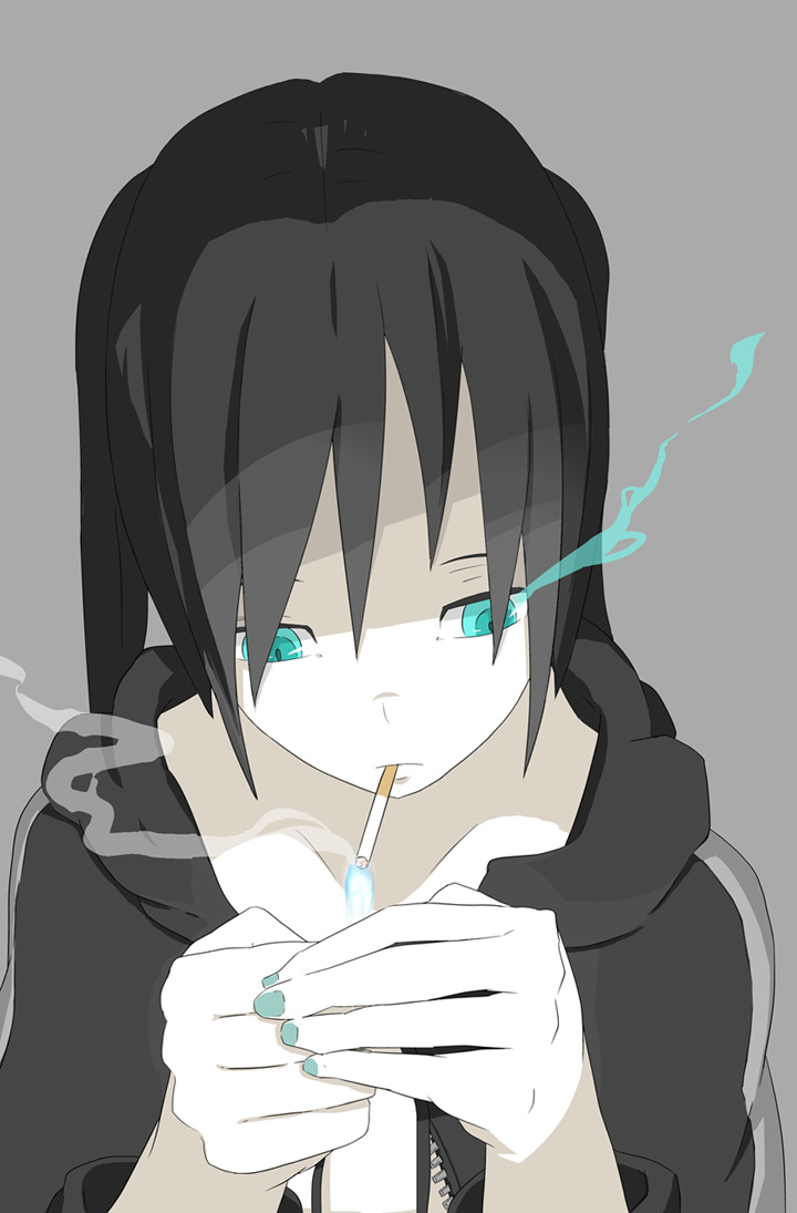 black rock shooter (black rock shooter) drawn by matsutake_(nodamiki)