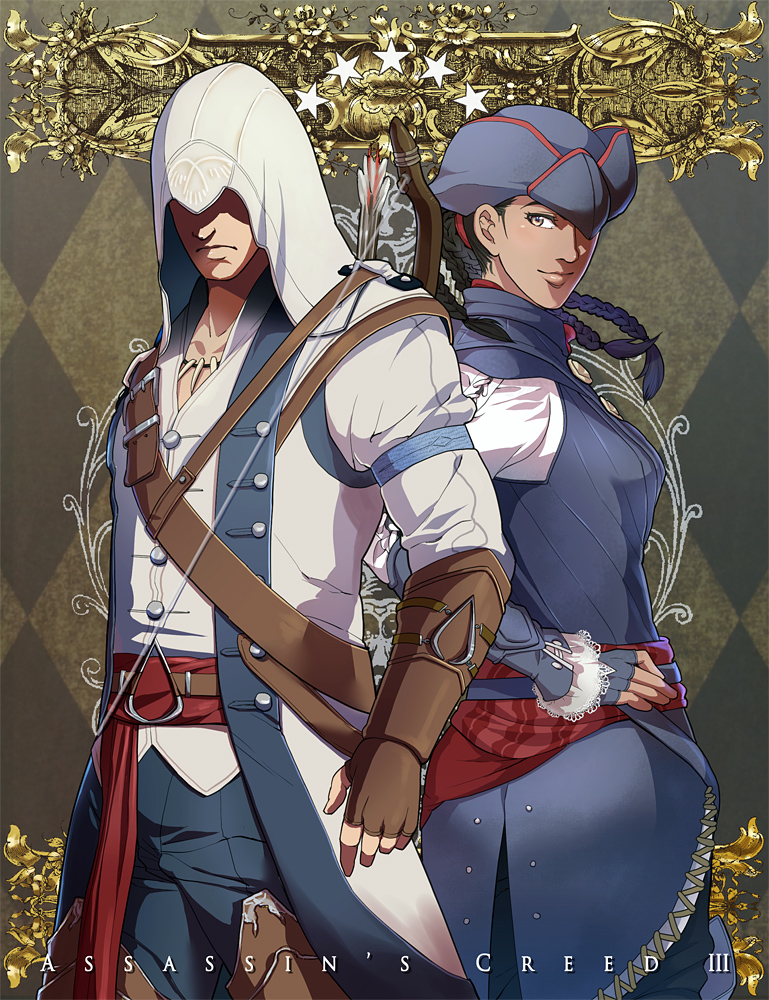 connor kenway and aveline de grandpre (assassin's creed and 2 more) drawn by hinoe_(dd_works)