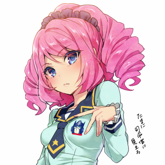 optimus prime and sakuraba rola (aikatsu! and 3 more) drawn by hizuki_akira