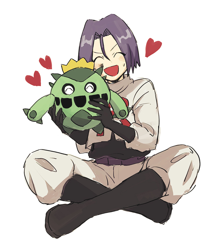 james and cacnea (pokemon and 1 more) drawn by nmnm_bbb