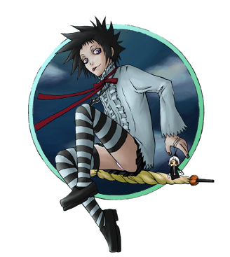 allen walker, road kamelot, and lero (d.gray-man) drawn by u-ki0119