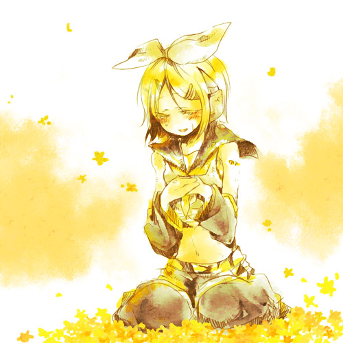 kagamine rin (vocaloid and 1 more) drawn by uru_uzuki