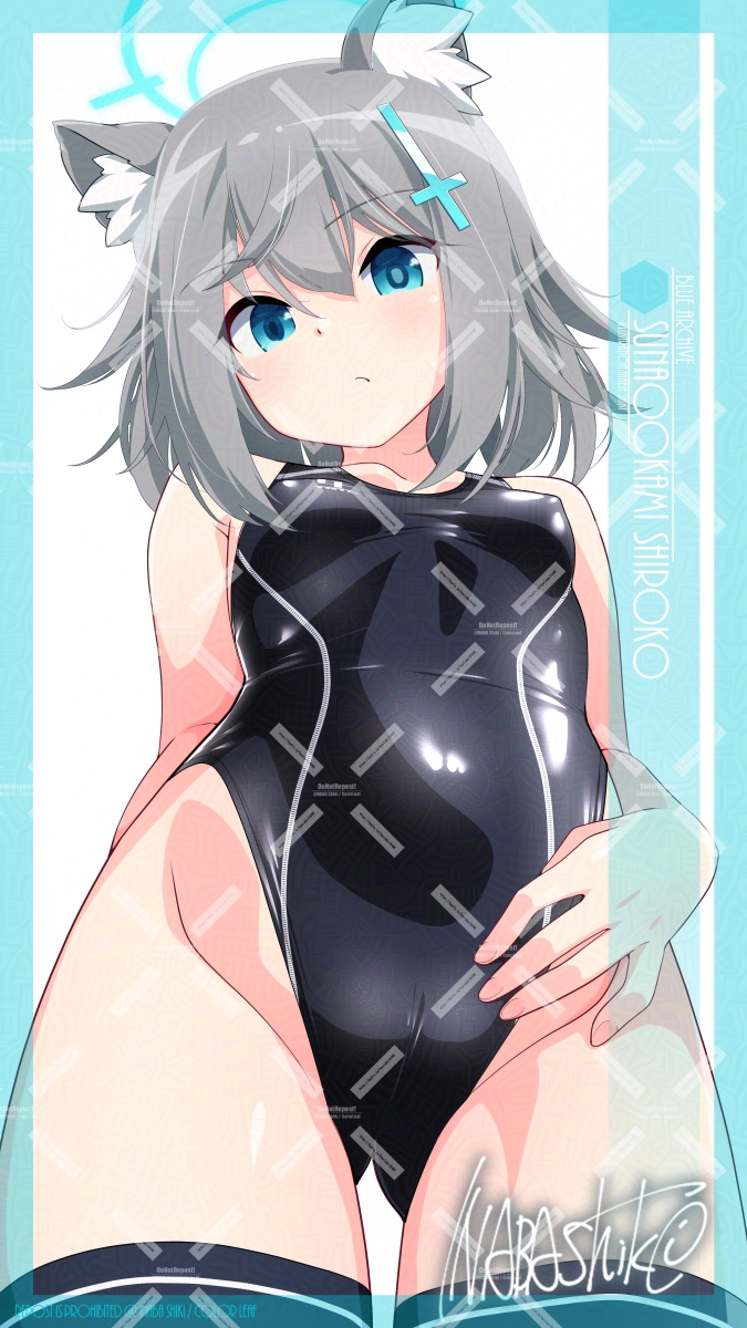 shiroko (blue archive) drawn by inaba_shiki